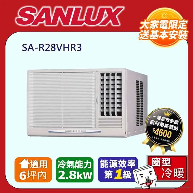 SANLUX 台灣三洋 變頻窗型右吹式冷氣SA-R28VSE 歷史價格詳細信息