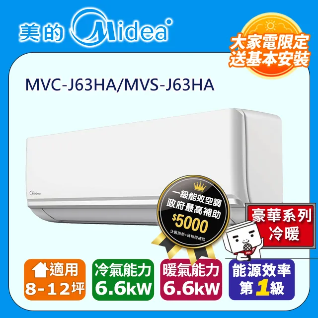 【MIDEA 美的】旗艦J系列4-5坪冷暖變頻分離式冷氣(MVC-J28HA/MVS-J28HA) 歷史價格詳細信息