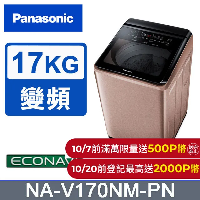Panasonic國際牌【NA-V190NM-PN】19公斤溫水變頻洗衣機(含標準安裝) 歷史價格詳細信息