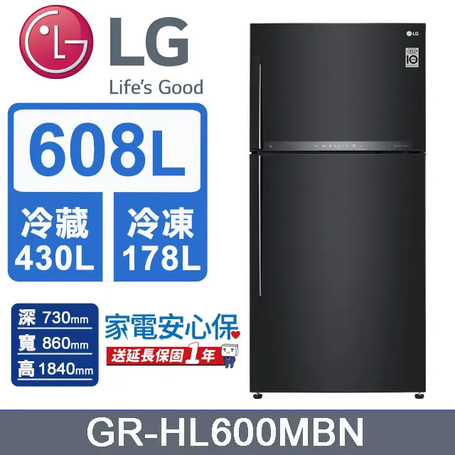 LG樂金GR-HL600MB直驅變頻上下門冰箱 送雙人牌日式廚刀、刀具七件組 歷史價格詳細信息