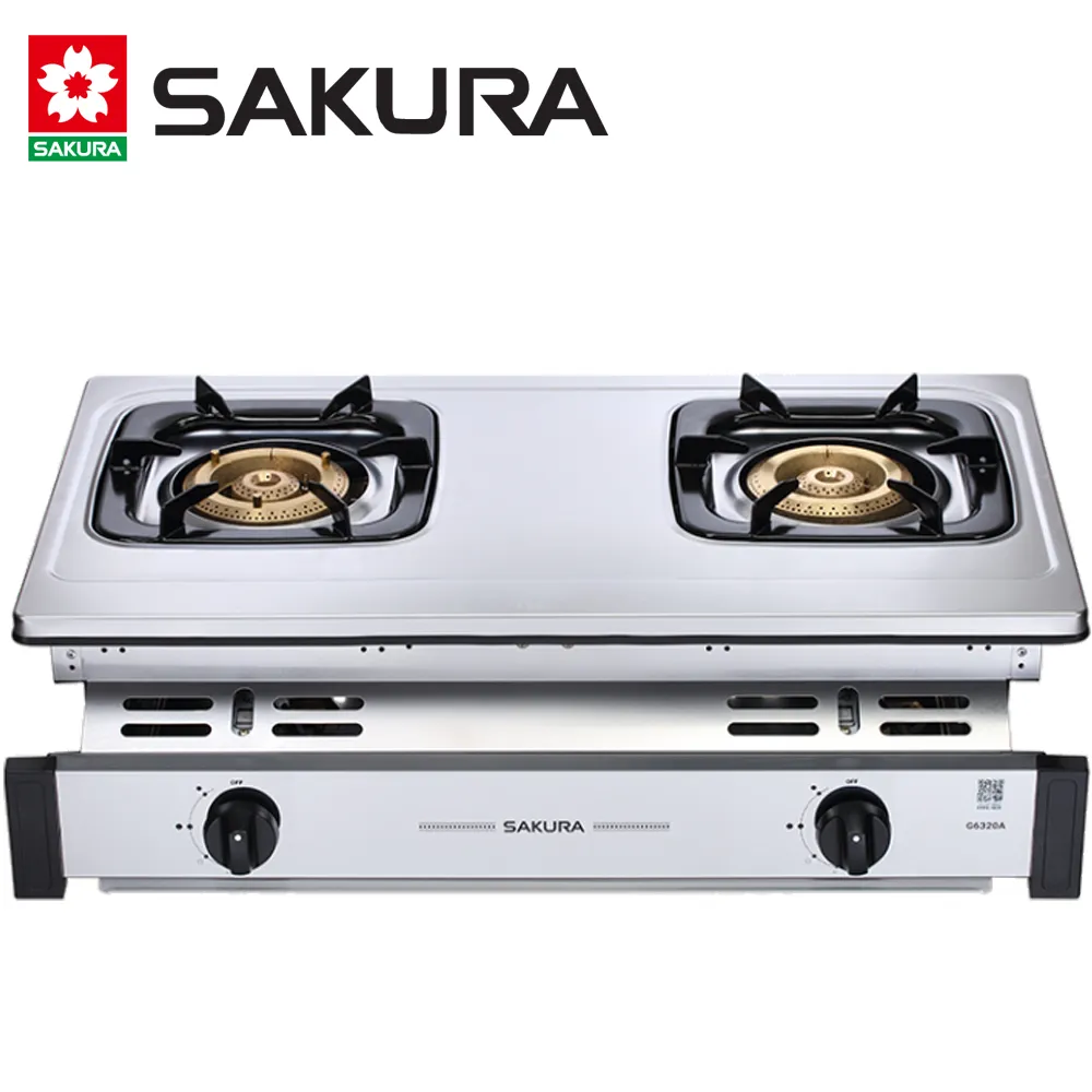 櫻花 SAKURA-銅爐頭整台不鏽鋼兩口安全爐 G632K(桶裝瓦斯) 歷史價格詳細信息