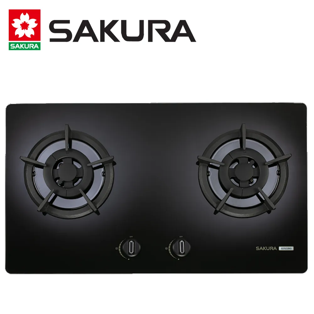 SAKURA櫻花 -兩口玻璃面板崁入爐 G6500KG (桶裝瓦斯LPG) 歷史價格詳細信息