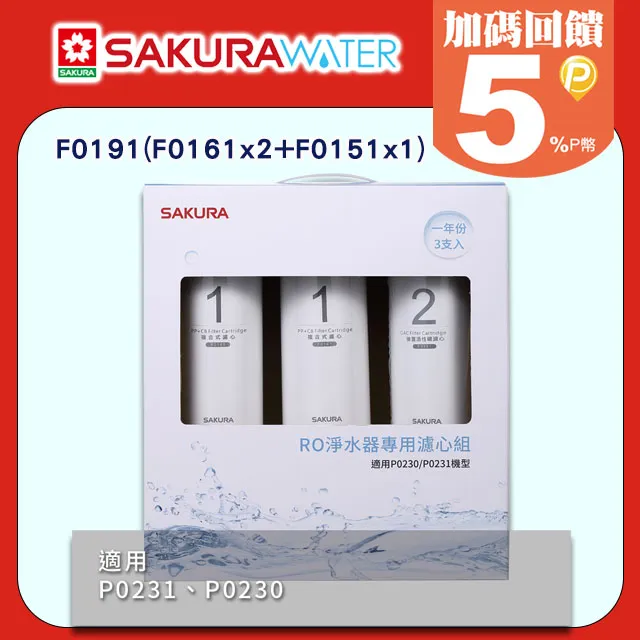 SAKURA櫻花 一年份快捷高效淨水器濾心F0271+F0231(適用P0780) 歷史價格詳細信息