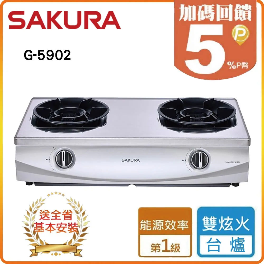 【SAKURA 櫻花】G5902A 聚熱焱雙炫火安全爐 歷史價格詳細信息
