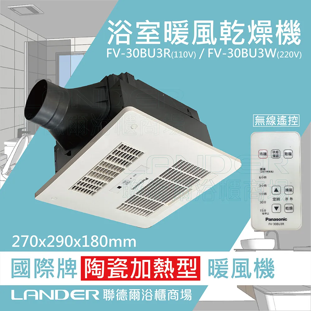Panasonic 國際牌 FV-40BUY1R / FV-40BUY1W 陶瓷加熱 浴室暖風乾燥機 有線遙控 不含安裝 歷史價格詳細信息