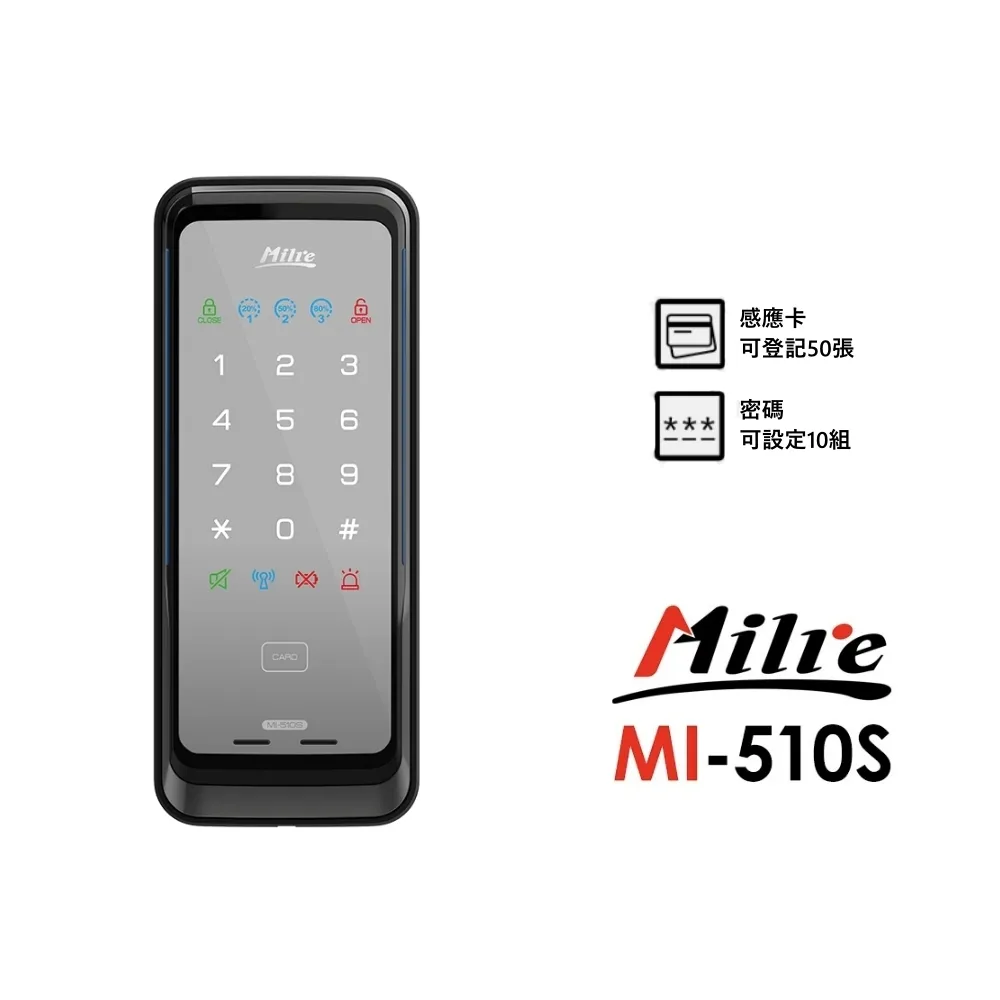 【Milre美樂】 四合一 密碼/指紋/卡片/機械鑰匙 智能電子門鎖(MI-6500F) 歷史價格詳細信息