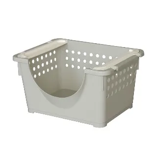 日本平和 極簡可堆疊收納籃 深型 米色 歷史價格詳細信息