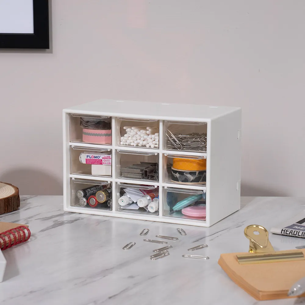 九宮格抽屜收納盒 桌面收納 多功能收納盒 置物盒 化妝盒 抽屜式收納 透明抽屜 歷史價格詳細信息