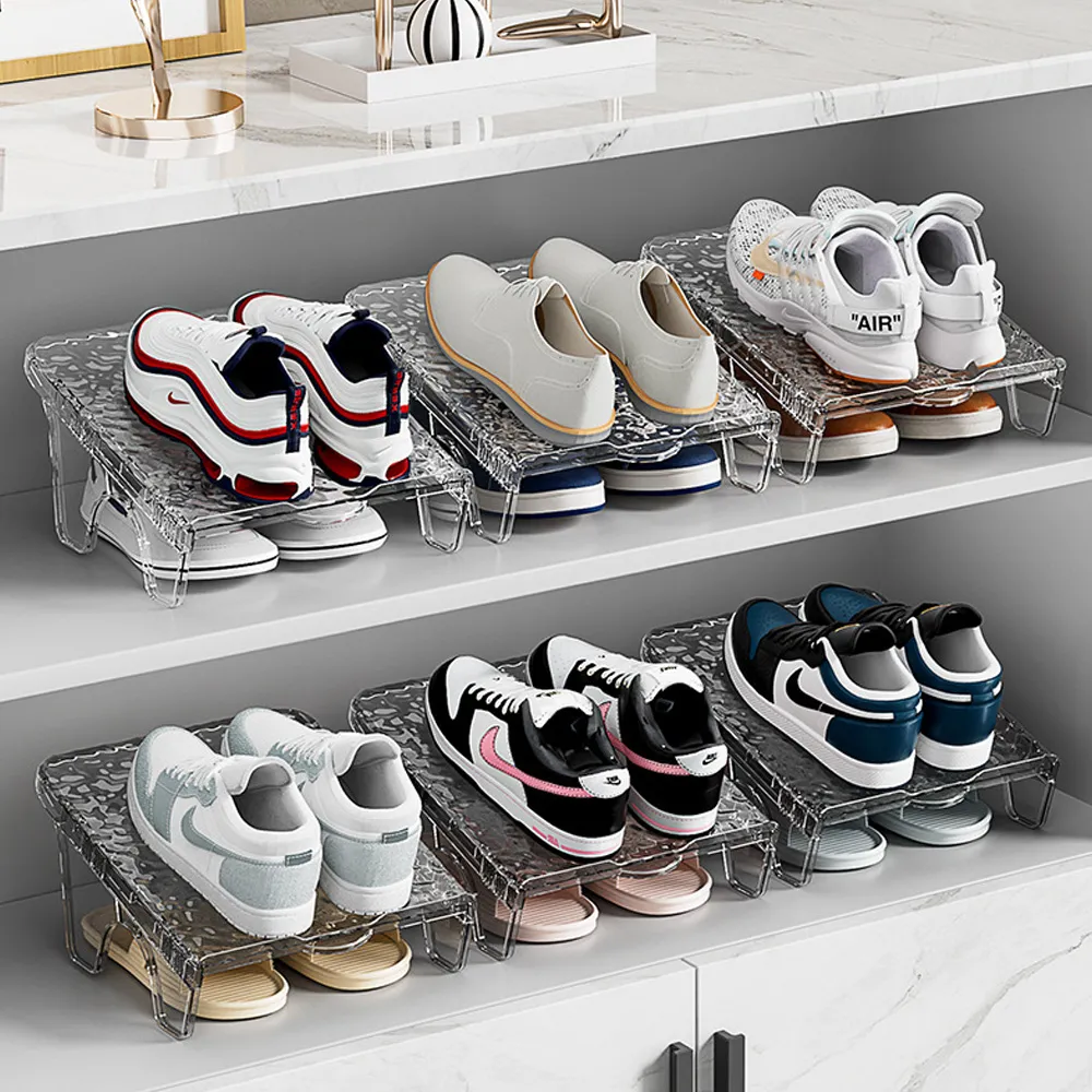 雙層鞋架鞋托收納架非鞋柜收納神器簡易塑料家用鞋子置物架省空間 歷史價格詳細信息
