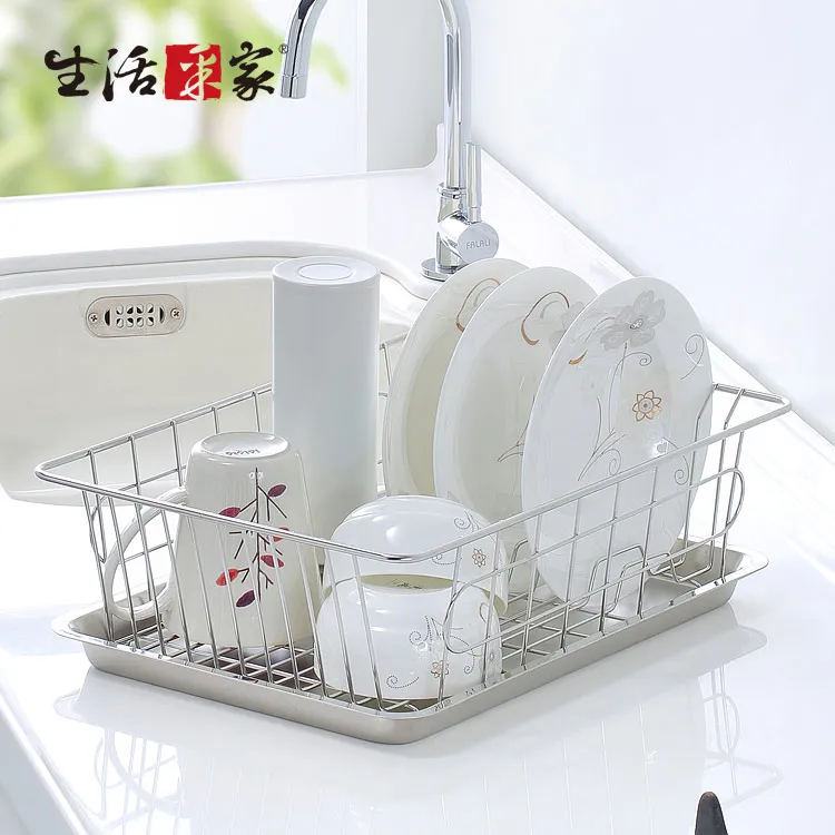廚房304不鏽鋼碗盤瀝水架 收納架 碗架 碗碟架 碗筷架 三層置物架 歷史價格詳細信息