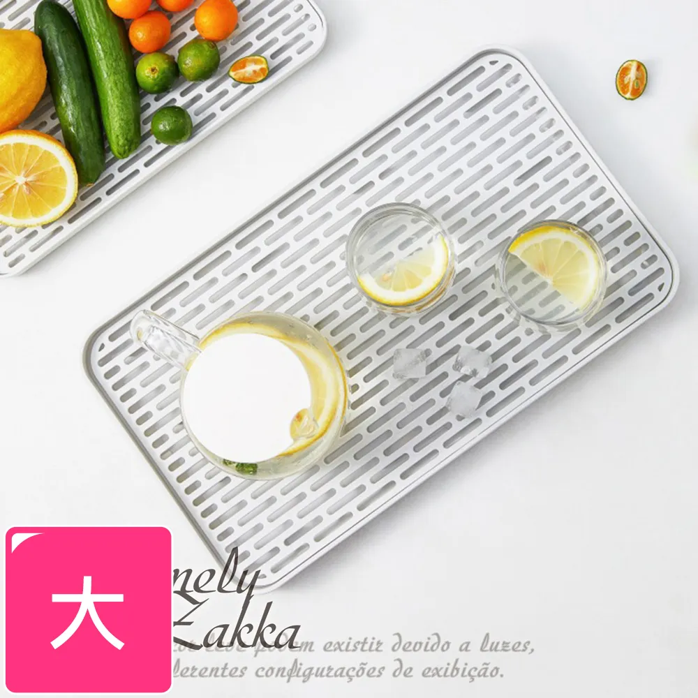 【Homely Zakka】日式極簡多功能雙層瀝水盤/置物架_2入/組(大+小) 歷史價格詳細信息