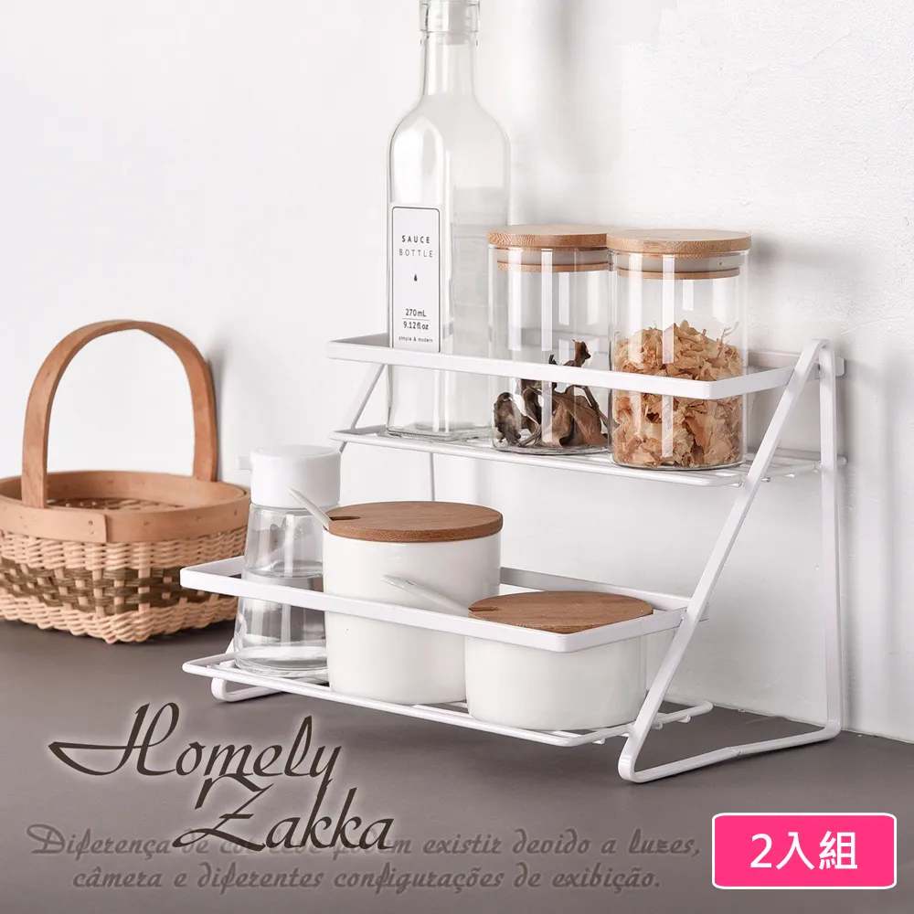 【Homely Zakka】日式簡約鐵藝多功能雙層瀝水架／碗盤收納架／置物架 歷史價格詳細信息