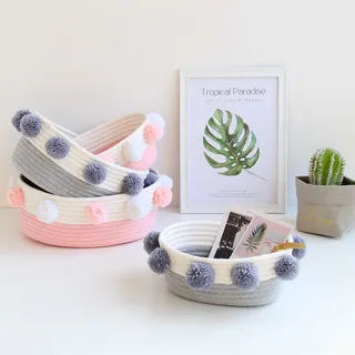 編織籃收納籃北歐海草收納筐髒衣籃琴葉榕藤編花籃花器花盆(S)_☆找好物FINDGOODS☆ 歷史價格詳細信息