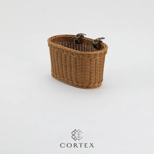 CORTEX 自行車籃 腳踏車籃 附一組皮扣 小型 卡其色 歷史價格詳細信息