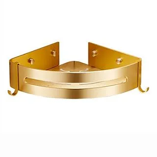 免打孔太空鋁 扇形/長形 單層置物  黑色銀色 無痕免釘 多功能收納架 廚房衛浴置物架 歷史價格詳細信息