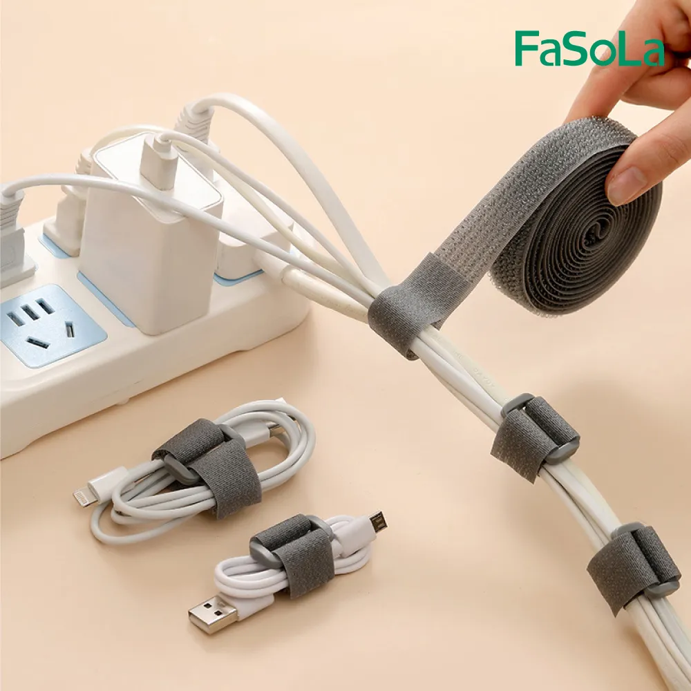 【FaSoLa】多功能加寬版 魔術線材整理線帶 2x200cm-附線扣 公司貨 官方直營┃魔術貼 束線帶 線材整理帶 歷史價格詳細信息