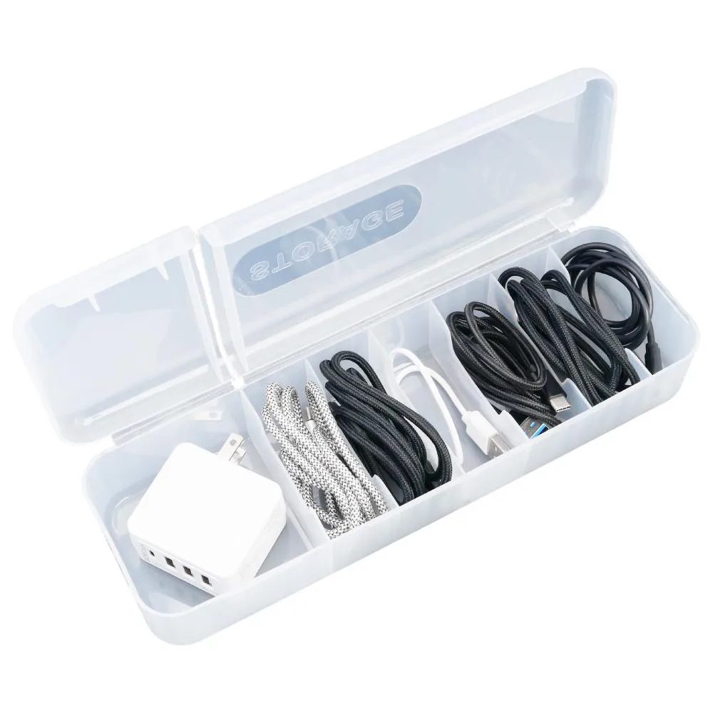 充電線收納盒 透明分隔 【2入】 歷史價格詳細信息