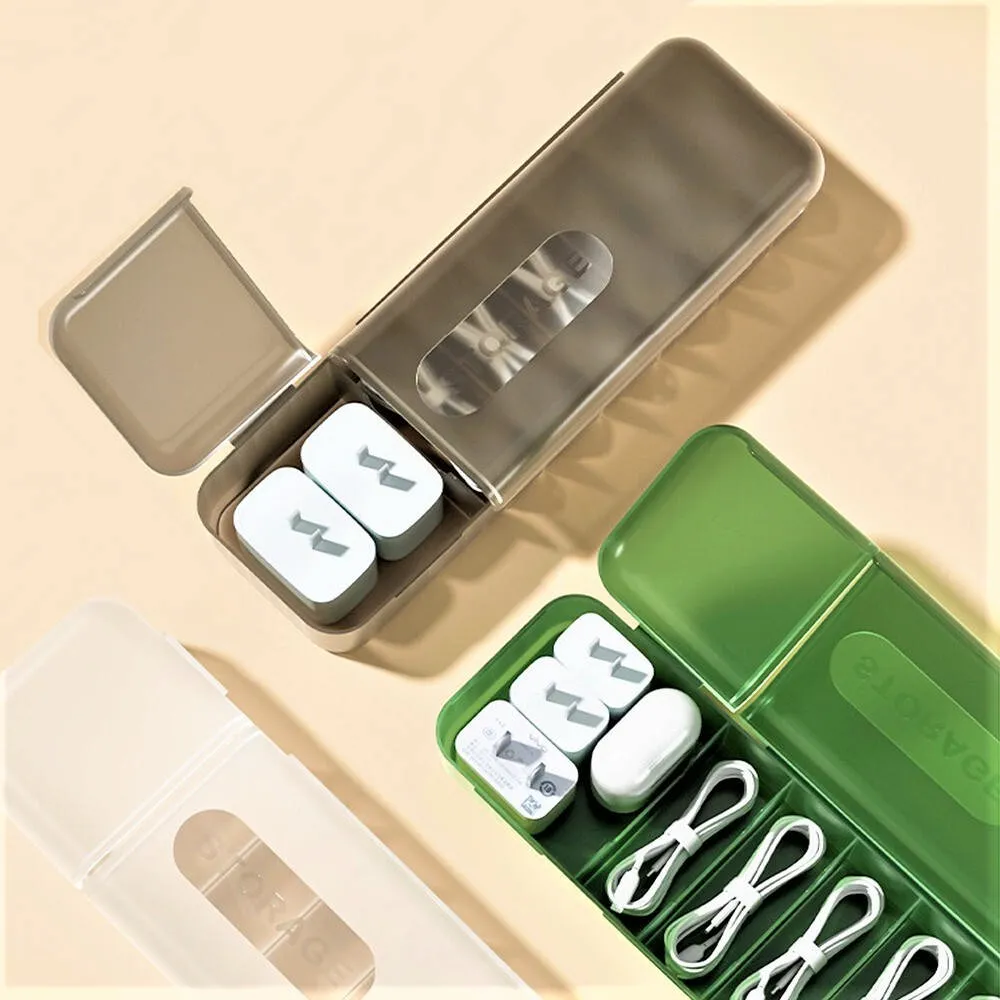 充電線收納盒 透明分隔 【2入】 歷史價格詳細信息