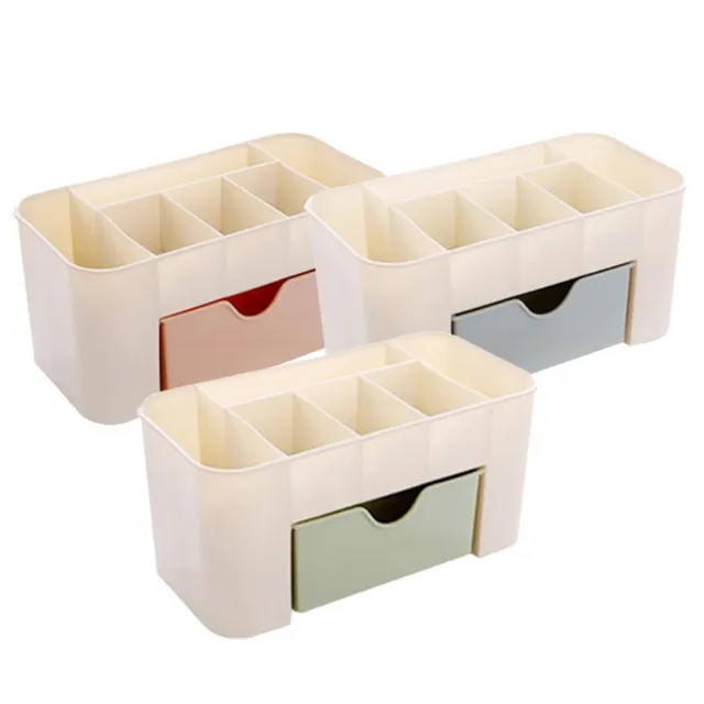 收納盒 保養品收納盒 收納架 化妝櫃梳妝台收納 桌上收納盒收納櫃 桌面整理盒置物盒 抽屜式收納盒 化~優品百貨 歷史價格詳細信息