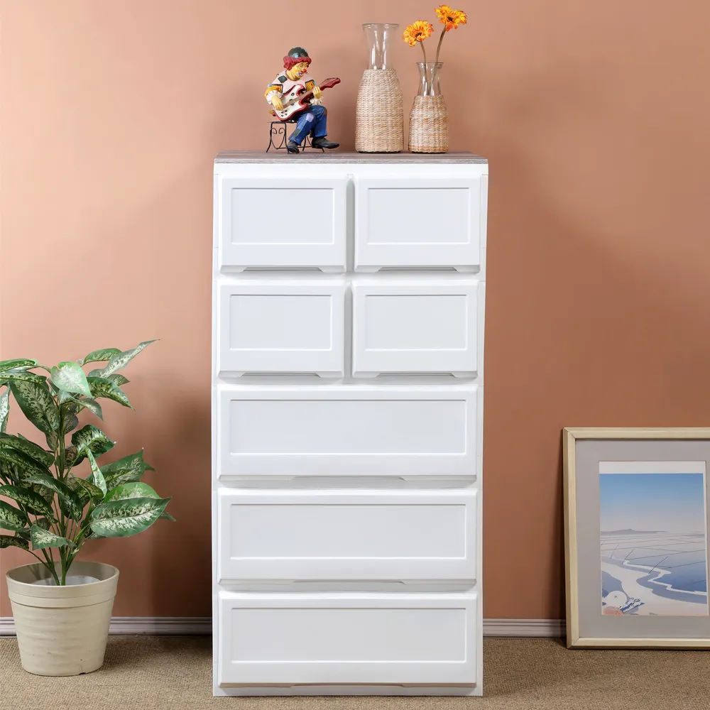 《真心良品x樹德》面寬55.6cm安特加寬木頂板4+3抽收納櫃-1入組 歷史價格詳細信息