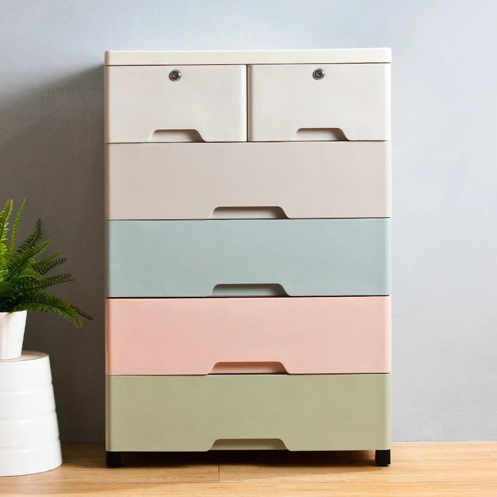 【Mr.Box】56大面寬-時尚五層抽屜式收納櫃-附鎖附輪(三款可選) 歷史價格詳細信息