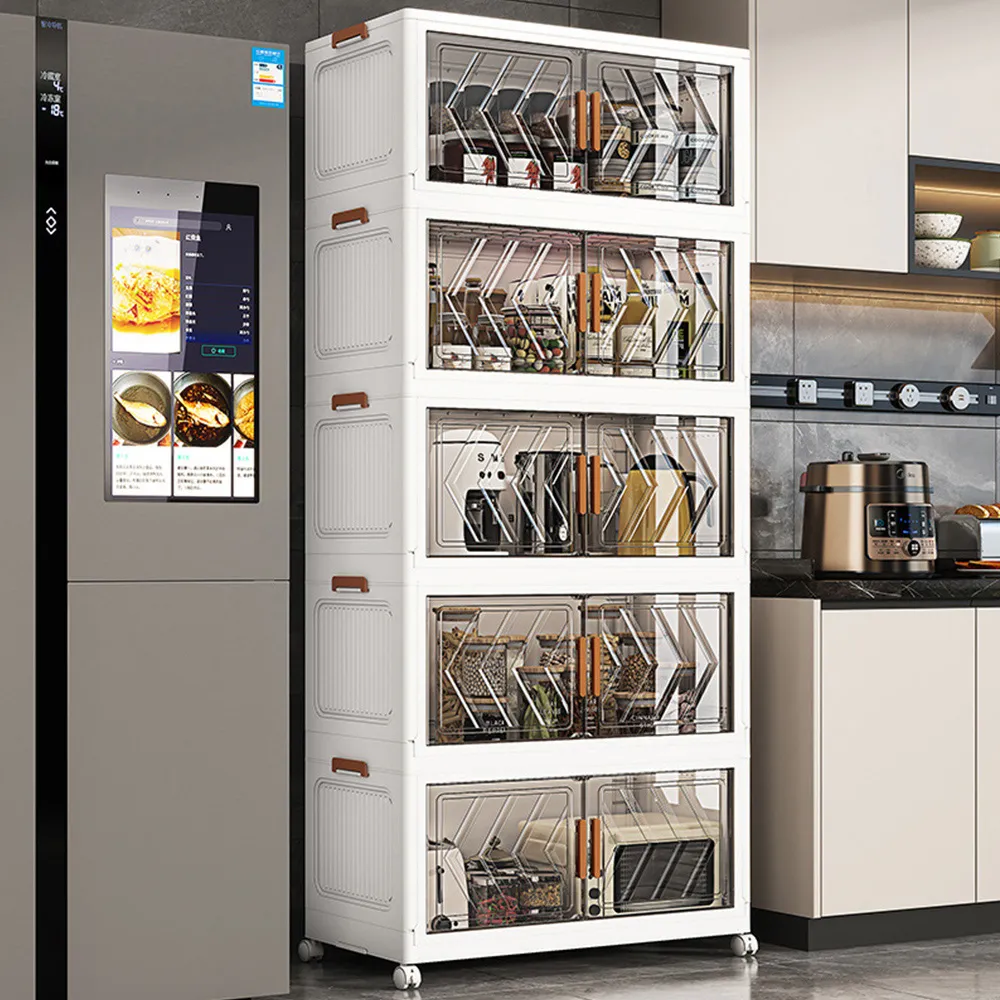 【Mr.Box】70面寬摺疊雙開門三層收納櫃(附滑輪) 歷史價格詳細信息