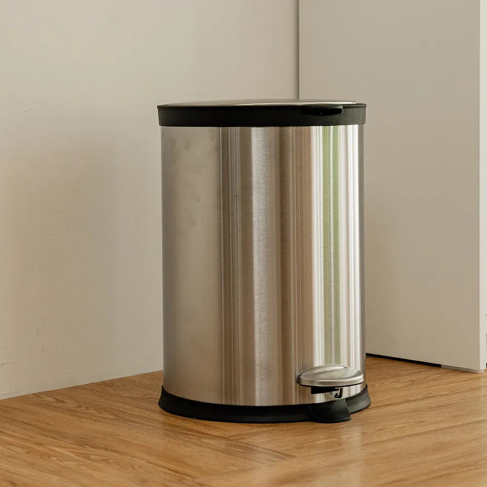12L腳踩式垃圾桶 不鏽鋼垃圾桶 家用垃圾桶 櫥房垃圾桶 客廳垃圾桶 收納桶 垃圾桶 輕音緩降 獨立內桶 歷史價格詳細信息