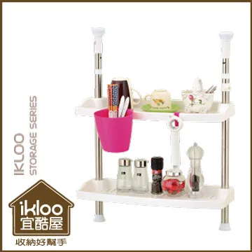 廚房不鏽鋼雙層置物架 壁掛台面兩用收納整理架 儲物架 調料調料瓶收納架 歷史價格詳細信息