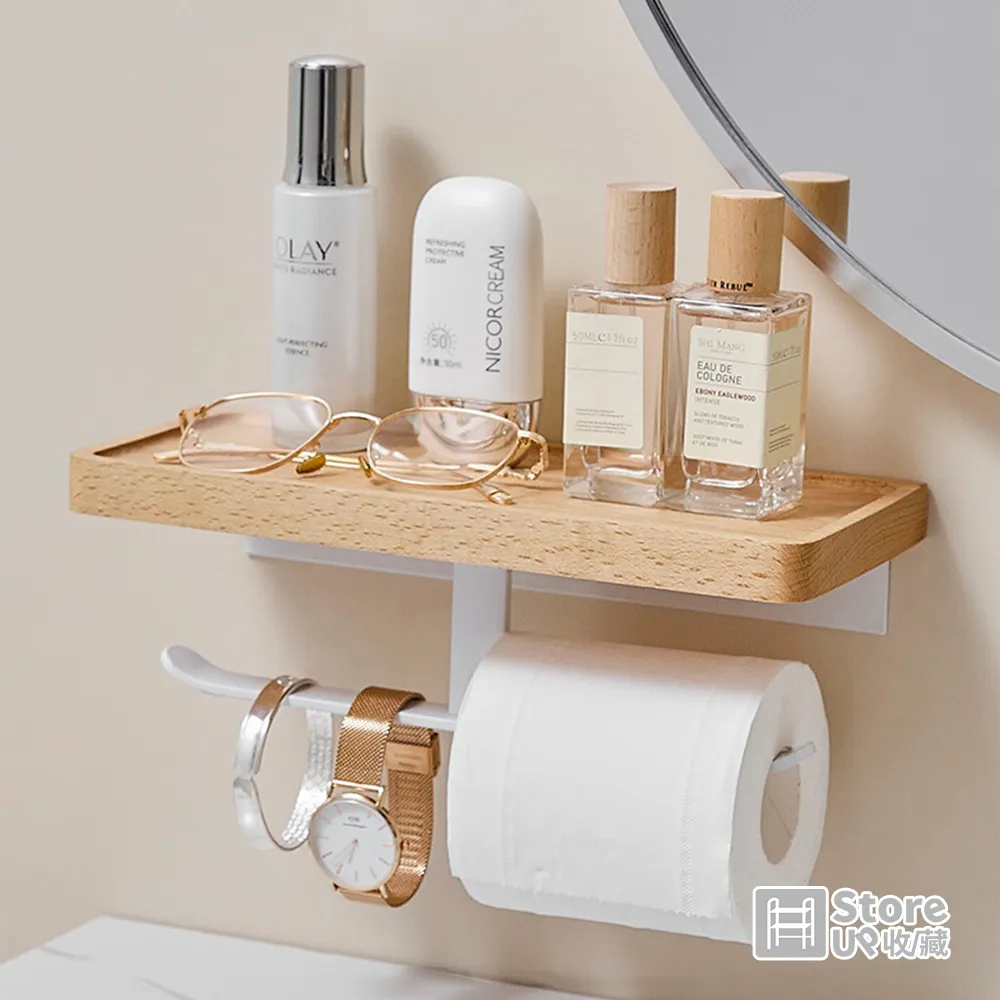 【Store up 收藏】日式清新風 白色系 木製可瀝水收納架-30cm(AD354) 歷史價格詳細信息