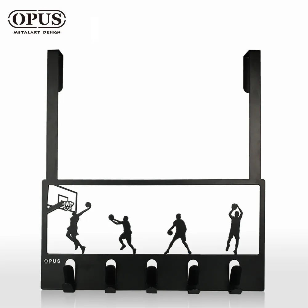 【OPUS東齊金工】歐式鐵藝灌籃高手壁飾掛勾(優雅白) 傢飾掛架 生活收納 衣架 造型掛鉤 無痕 ho-ba08w 歷史價格詳細信息