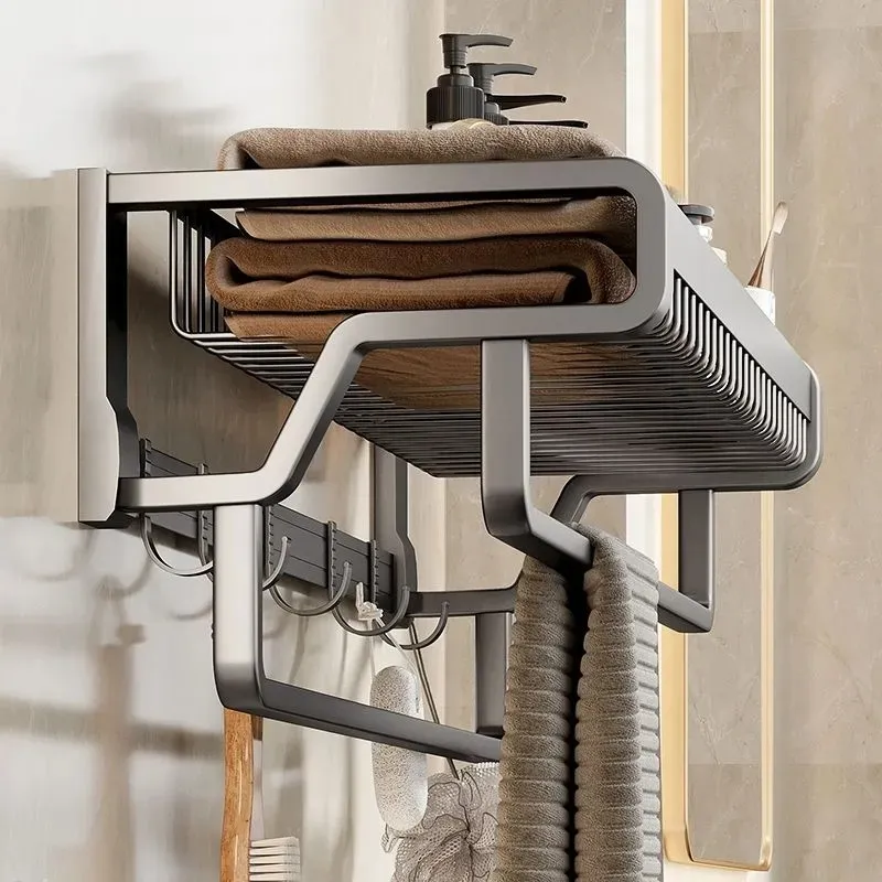 浴室置物架【毛巾架】免打孔 浴室架 太空鋁置物架 浴室三角置物架 無痕貼置物架 歷史價格詳細信息