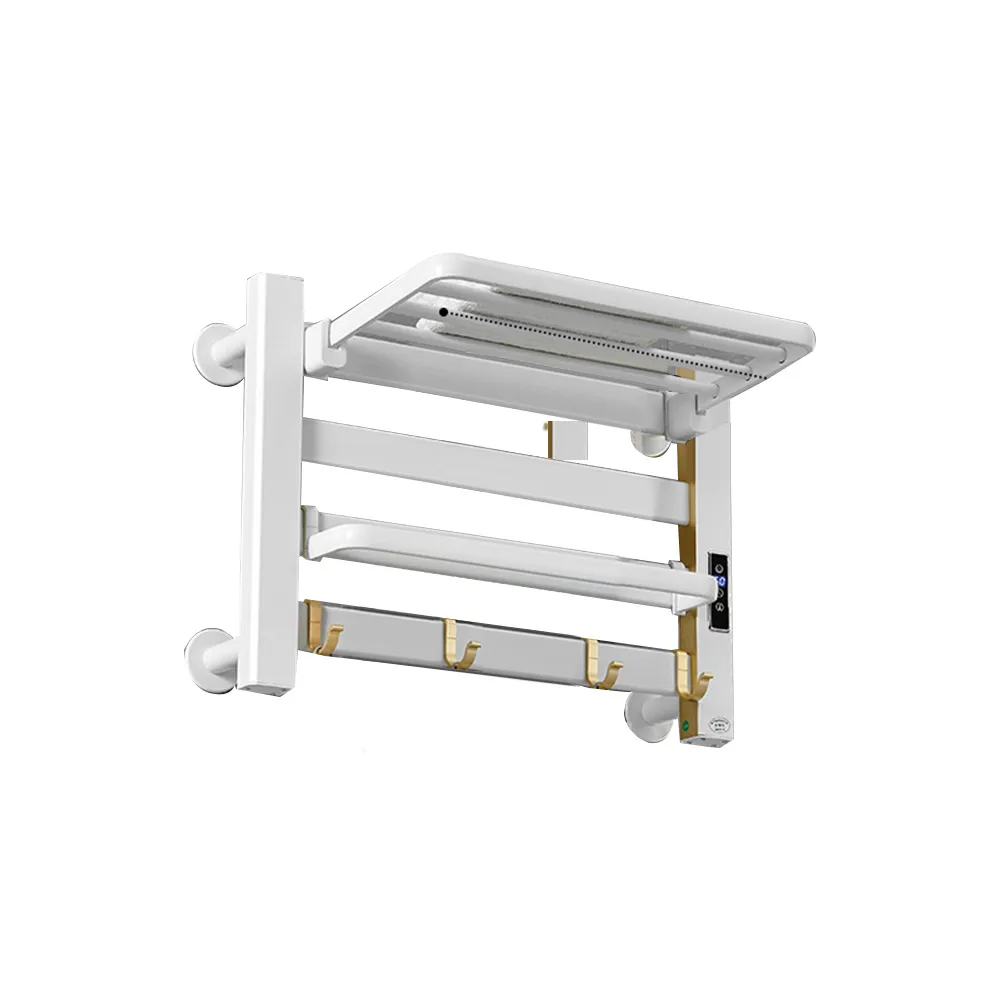 電熱毛巾架 衛生間浴巾架 烘幹架 加熱恒溫置物架 智能家用打孔小戶型 歷史價格詳細信息
