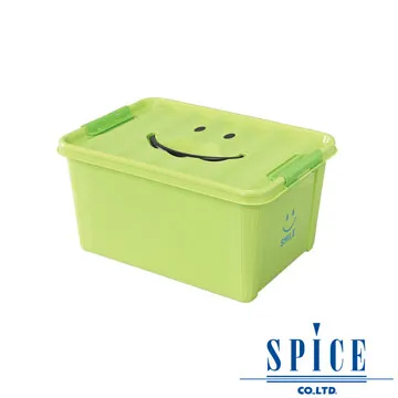 【SPICE】KIDS 馬卡龍色彩 附蓋 微笑整理箱 收納箱 - 白色 M 歷史價格詳細信息