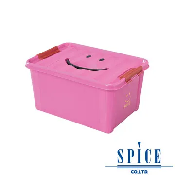 【SPICE】KIDS 馬卡龍色彩 附蓋 微笑整理箱 收納箱 - 白色 M 歷史價格詳細信息