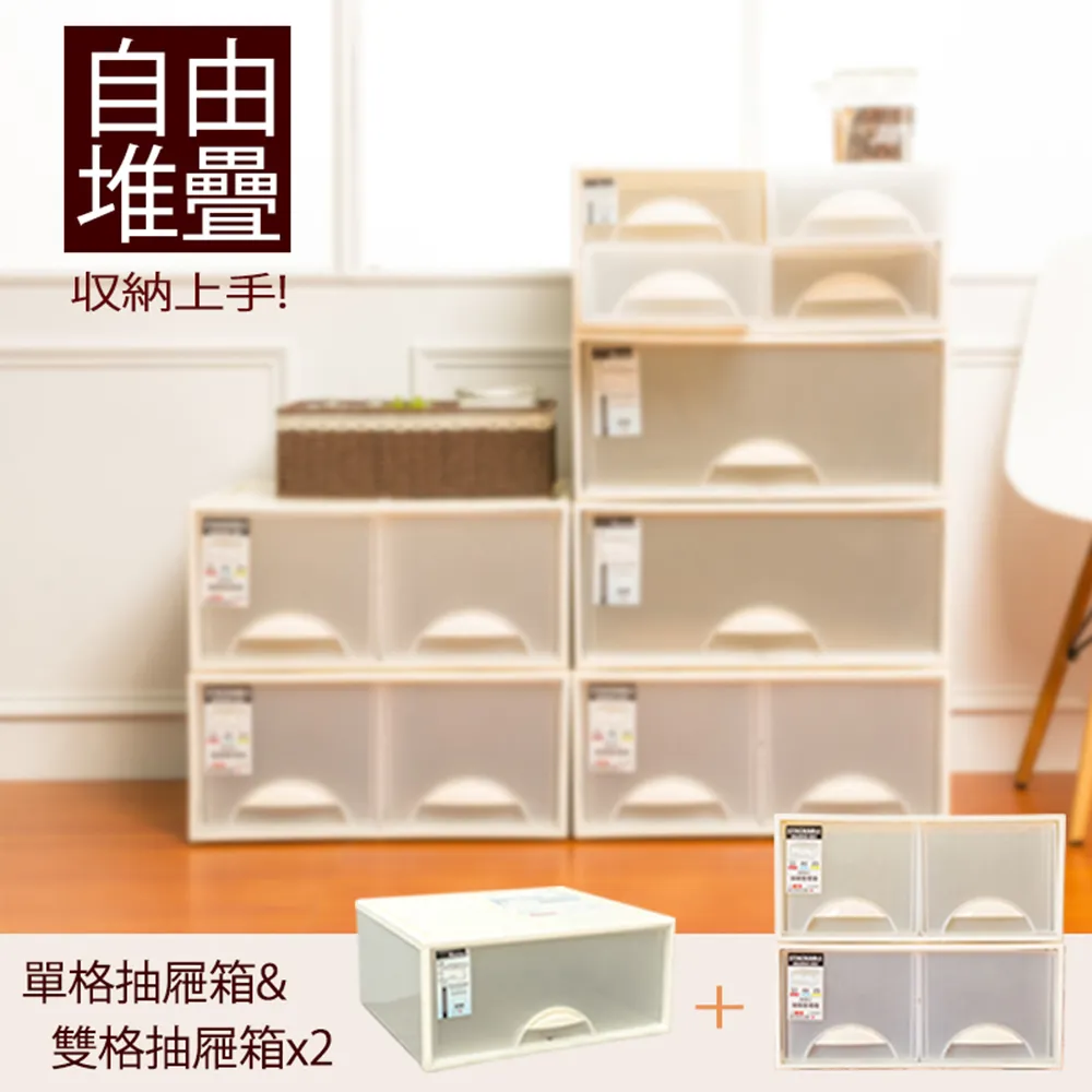 dayneeds 極簡澈亮可自由堆疊四格抽屜(1入) 歷史價格詳細信息