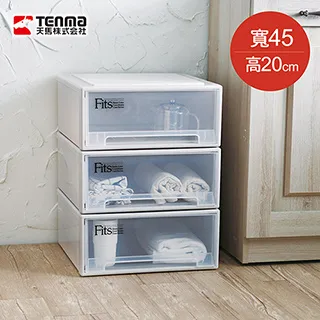 【日本天馬】Fits 正方系列45寬單層抽屜收納箱-高30CM-3入 歷史價格詳細信息