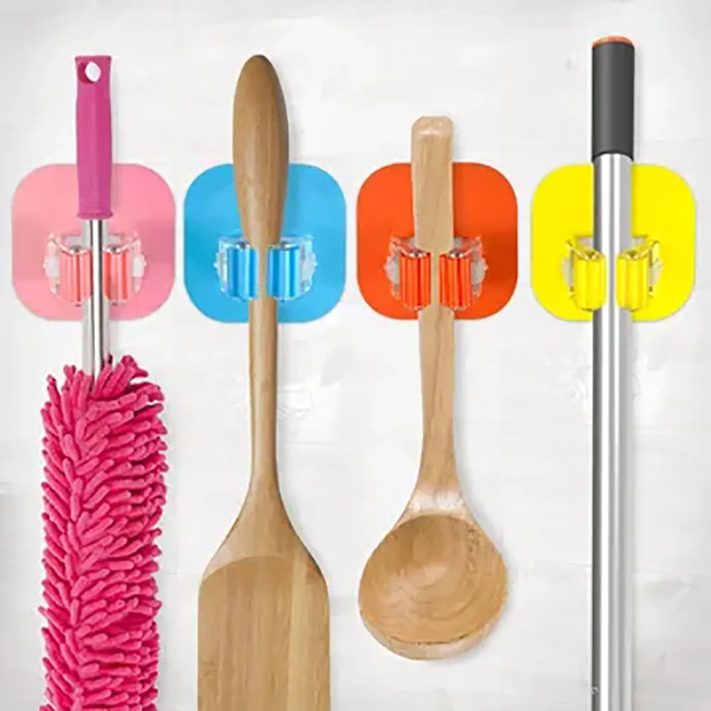 【幸福揚邑】無痕金屬拉絲雙夾工具夾環保多功能拖把掃把萬用收納-2入 歷史價格詳細信息