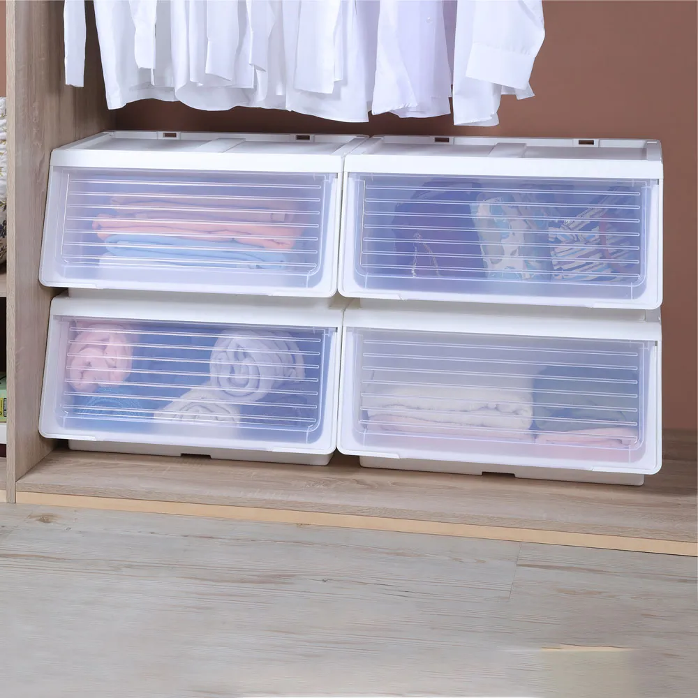 KEYWAY 前開式整理箱 大 藍 38L 整理收納箱 抽屜收納盒 萬用收納盒 PP收納盒 收納分類箱 塑膠收納盒 歷史價格詳細信息