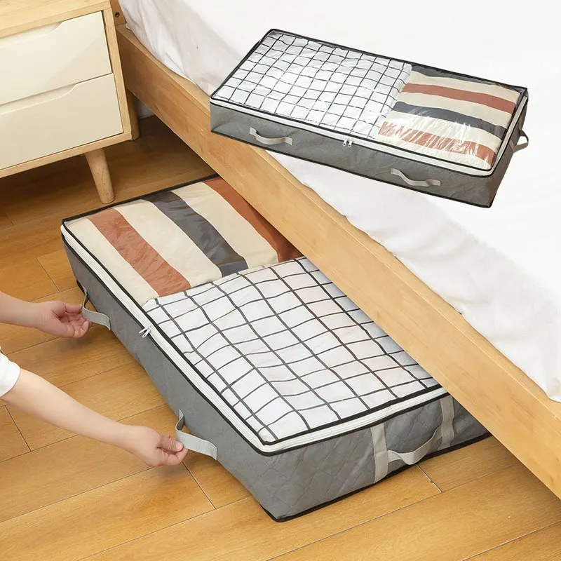 床底收納袋大號收納箱透明防潮家用裝衣服被子學生宿舍大容量整理-琳瑯百貨 歷史價格詳細信息