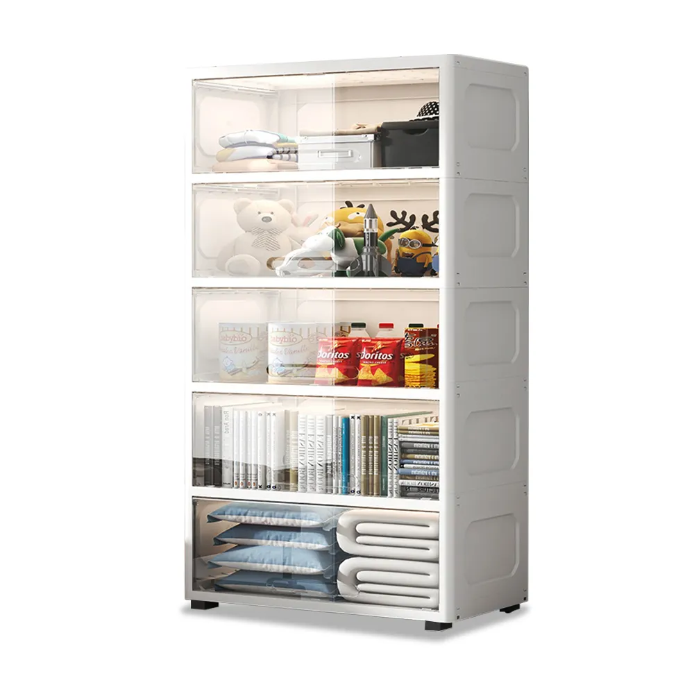 【Mr.box】60面寬摺疊雙開門三層收納櫃-附滑輪 歷史價格詳細信息