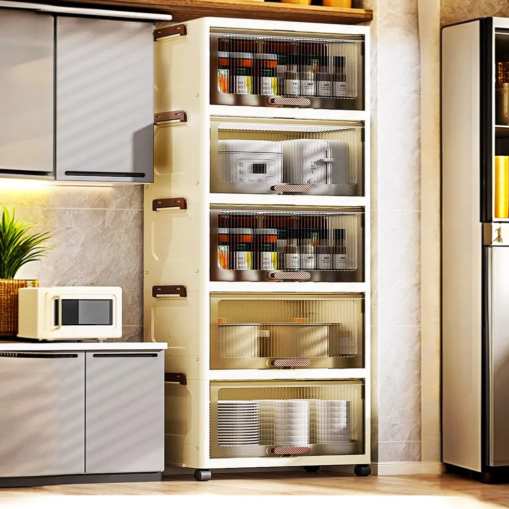 【Mr.box】58大面寬-繽紛色系5層抽屜式收納櫃-附輪附鎖(兩色可選) 歷史價格詳細信息