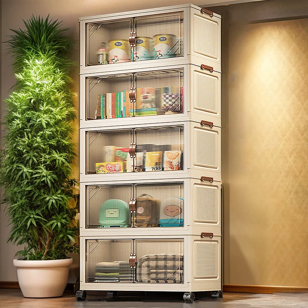 【Mr.box】72面寬磁吸前開式皮革把手折疊五層收納櫃-附滑輪 歷史價格詳細信息