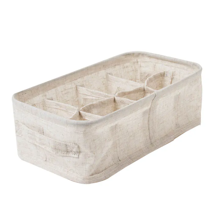 森 棉麻8分格整理盒S3081-8-6(8x15x28cm)【愛買】 歷史價格詳細信息