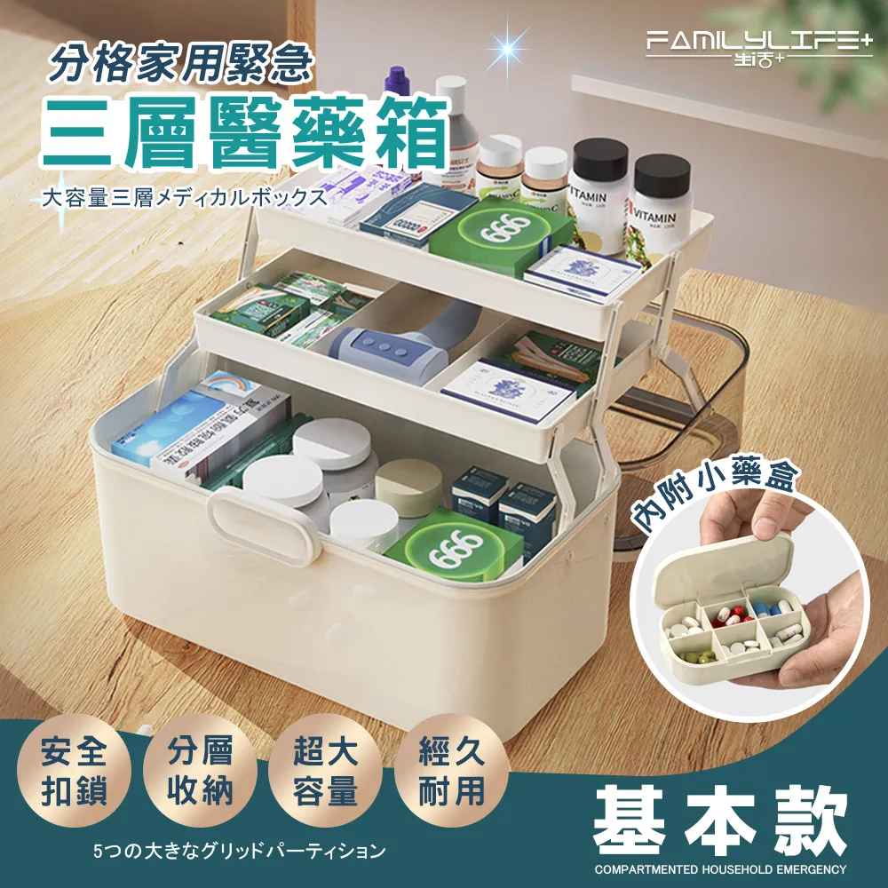 藥箱 家用大容量醫藥箱家庭裝小藥箱小型急救箱全套藥品收納盒 歷史價格詳細信息