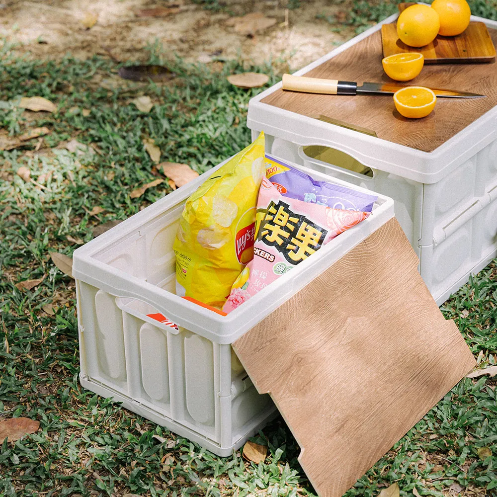 木蓋摺疊收納箱 露營折疊收納箱 含木紋蓋板 摺疊箱 衣物收納箱 置物箱 露營 收納 BE1075 歷史價格詳細信息