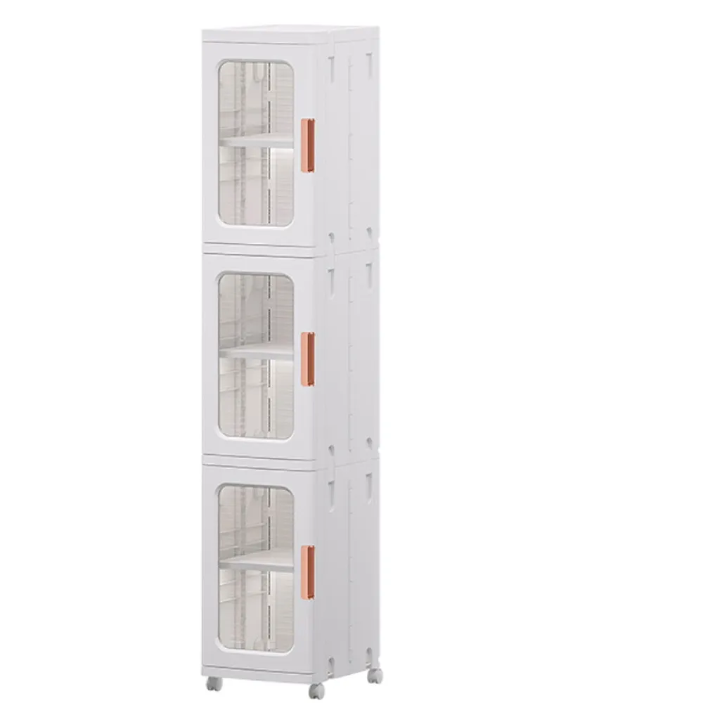 可折叠收纳箱免安装多层  透明置物柜子塑料家 玩具储物整理箱 歷史價格詳細信息