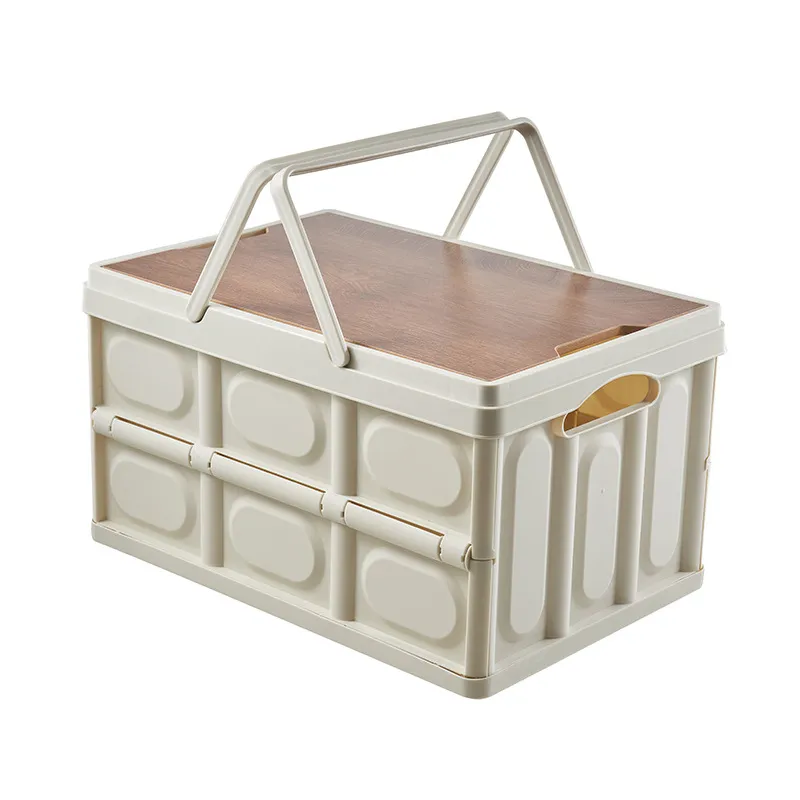 【戶外折疊收納箱】韓版置物箱 側開門收納箱 露營野營 露營收納 木蓋 桌子 開折迭箱戶外 車載後備箱 整理箱子ZH140 歷史價格詳細信息