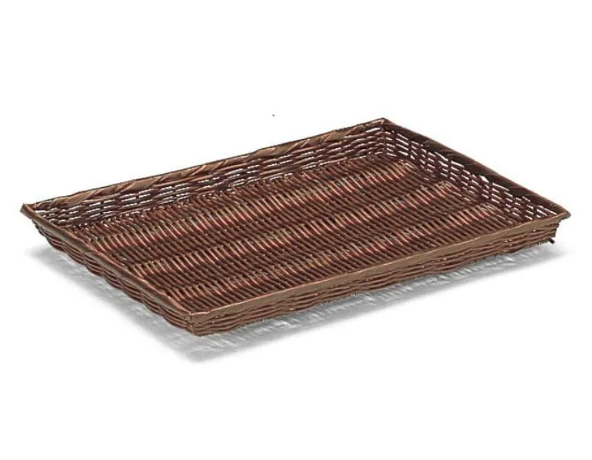 KAWAJUN (BK358)樹脂籐籃方形淺款F4530T茶 歷史價格詳細信息