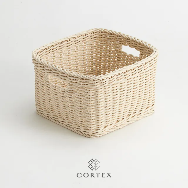 CORTEX 收納籃 仿籐籃 毛巾籃 長方型W31 米白色 歷史價格詳細信息