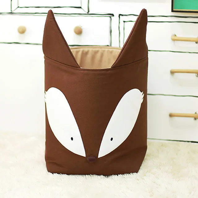 正韓Hello HiZoo 純手工製動物造型多功能收納籃 (摺疊收納箱/收納桶/置物籃/收納箱)狐狸-HH048 價格比較,價格查詢,歷史價格詳細信息